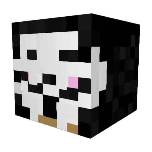 NettyNet Minecraft avatar head, 3D render