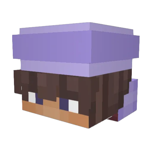 Netun_ Minecraft avatar head, 3D render