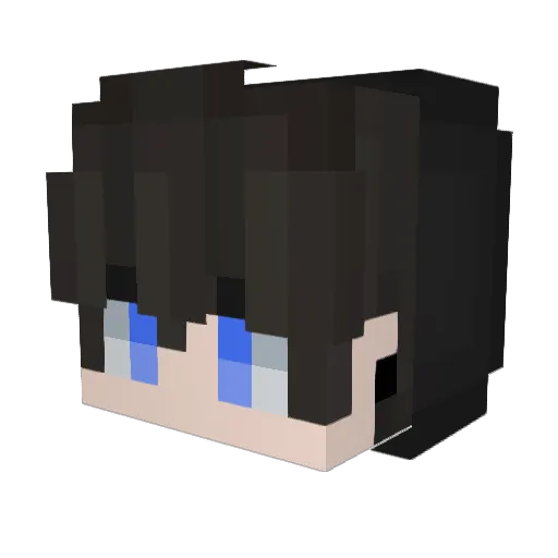 Netware Minecraft avatar head, 3D render