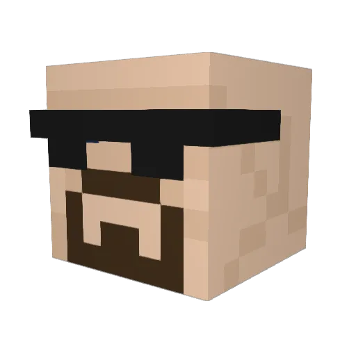 Netzon Minecraft avatar head, 3D render