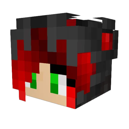 NeuShanaElfe Minecraft avatar head, 3D render
