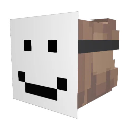 NeufTeeNeuf Minecraft avatar head, 3D render