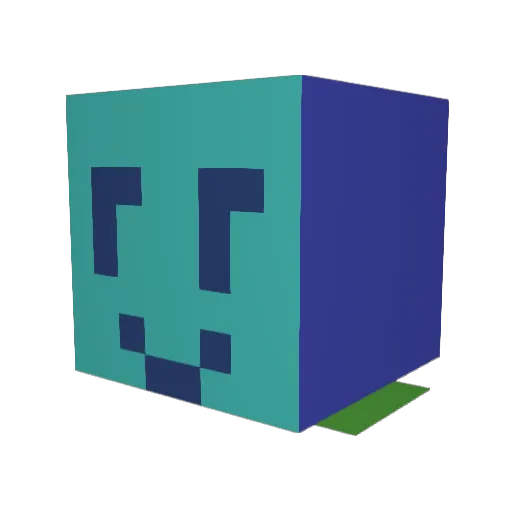 Neugen Minecraft avatar head, 3D render