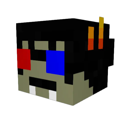Neuliss Minecraft avatar head, 3D render