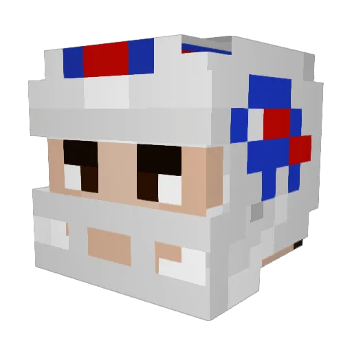 Neumundo Minecraft avatar head, 3D render