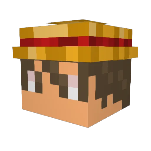 Neupht Minecraft avatar head, 3D render