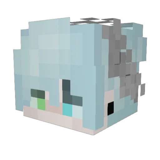 Neur0ma Minecraft avatar head, 3D render
