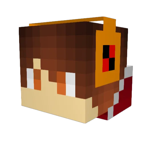NeuraNoor Minecraft avatar head, 3D render