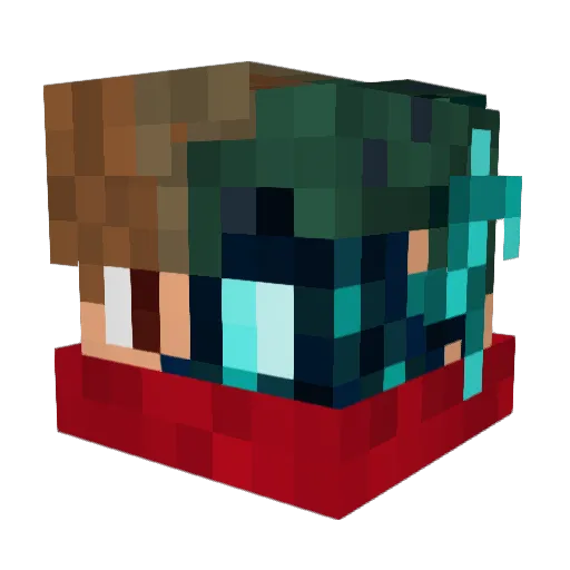 Neuranyx Minecraft avatar head, 3D render