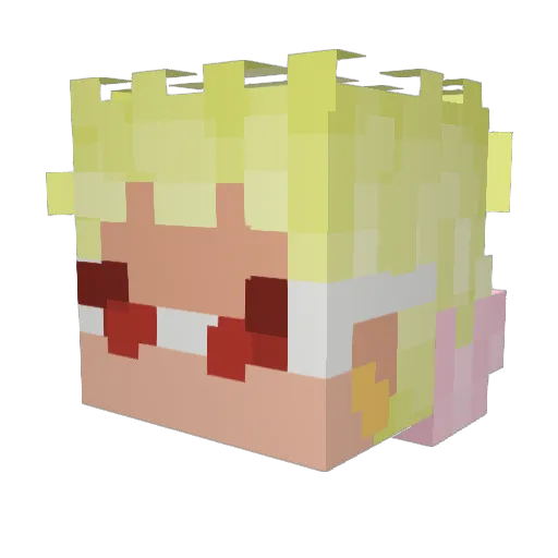 Neuras Minecraft avatar head, 3D render