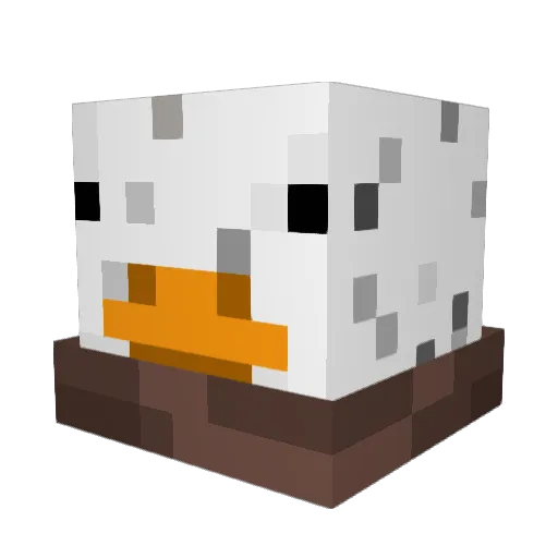 Neuraxanid Minecraft avatar head, 3D render
