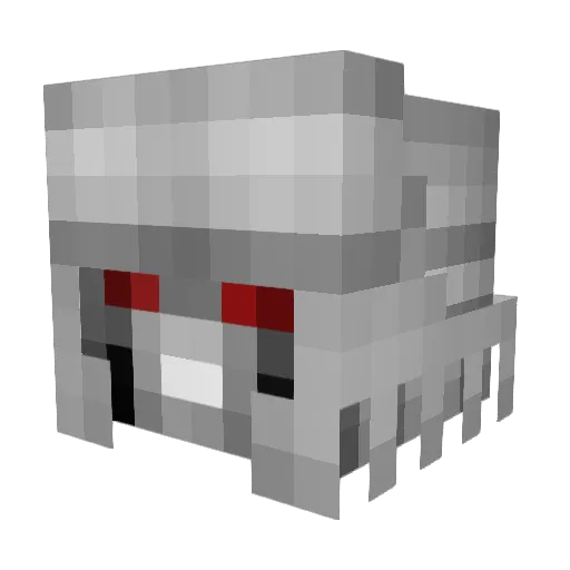 NeuroBorz Minecraft avatar head, 3D render