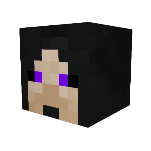 Neurocam Minecraft avatar head, 3D render