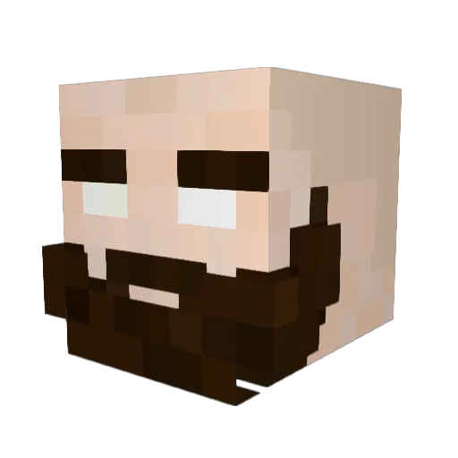 Neurohypophyse Minecraft avatar head, 3D render