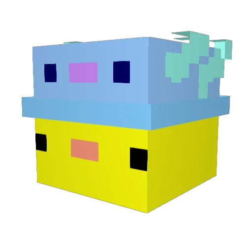 Neuropathy69 Minecraft avatar head, 3D render