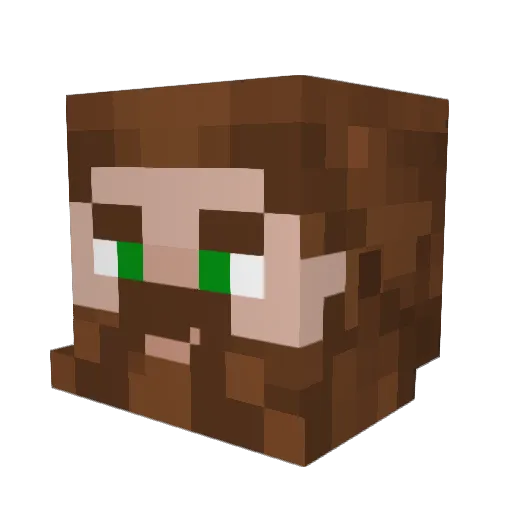 Neurophilus Minecraft avatar head, 3D render