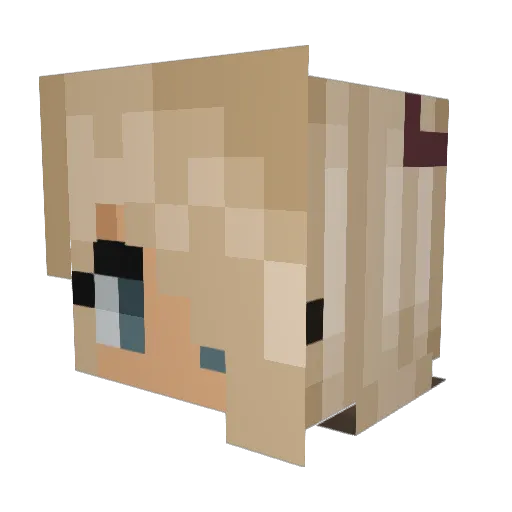 Neurosurgery Minecraft avatar head, 3D render