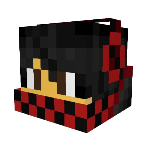 Neuroxdc Minecraft avatar head, 3D render