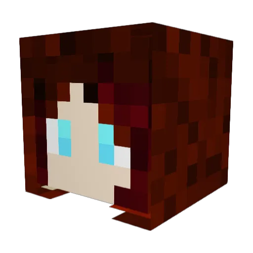 NeuryDX Minecraft avatar head, 3D render