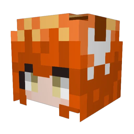 NeusaRita Minecraft avatar head, 3D render