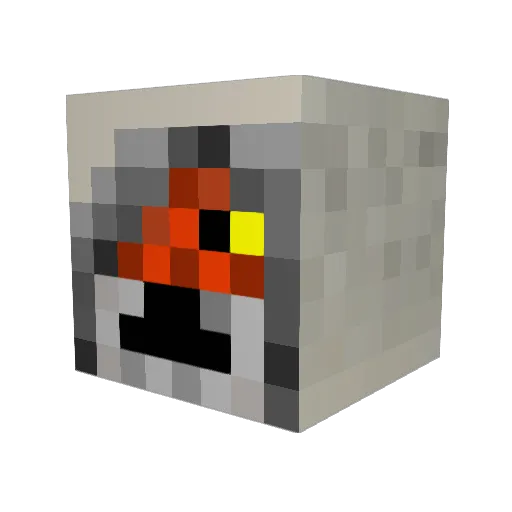 Neutral02 Minecraft avatar head, 3D render