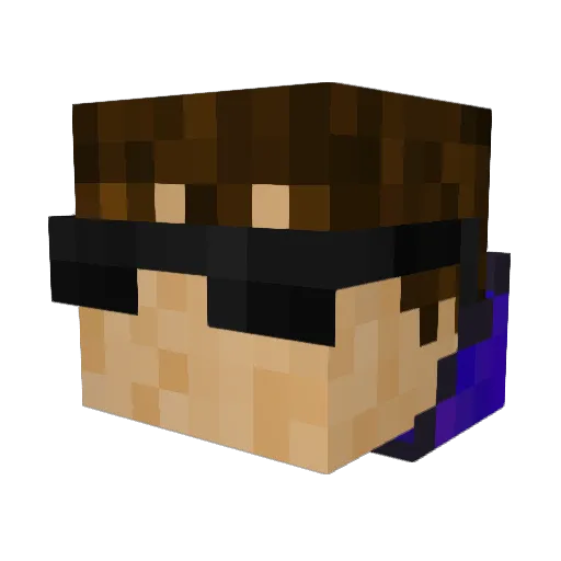 Neutral05 Minecraft avatar head, 3D render
