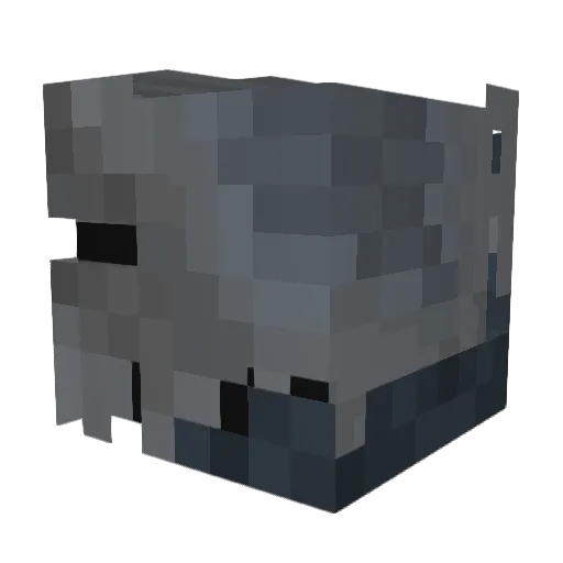 NeutralKing Minecraft avatar head, 3D render