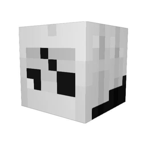 NeutralSkeptic Minecraft avatar head, 3D render