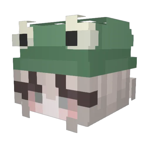 Neutrale Minecraft avatar head, 3D render