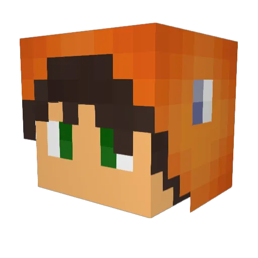 NeutroGamer Minecraft avatar head, 3D render