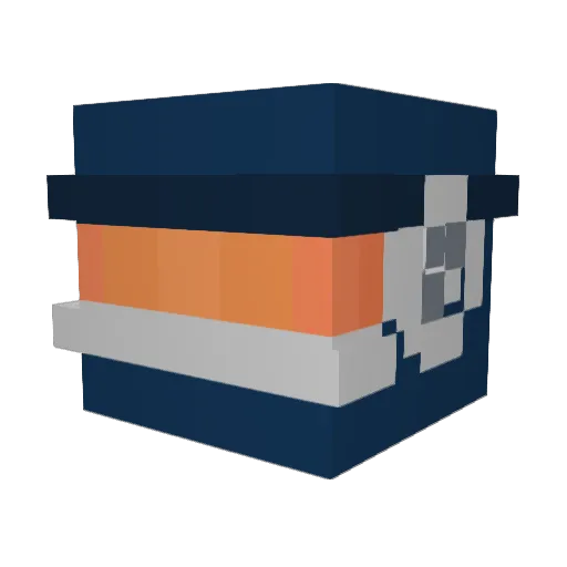 Neutroberg Minecraft avatar head, 3D render