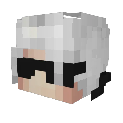 Neutrovertido Minecraft avatar head, 3D render
