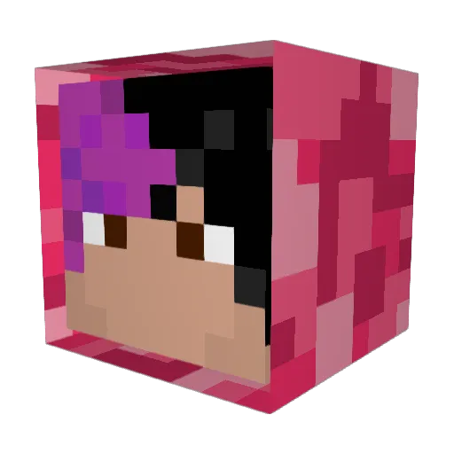 NevIStream Minecraft avatar head, 3D render