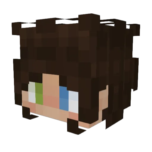 NevaTheNoodle Minecraft avatar head, 3D render