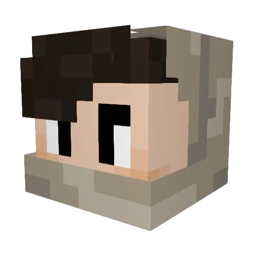 Nevae_Baigann Minecraft avatar head, 3D render