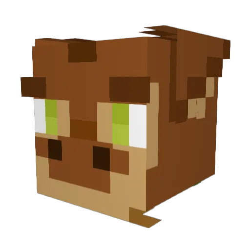 Nevarek Minecraft avatar head, 3D render