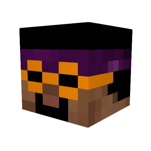 Nevel Minecraft avatar head, 3D render