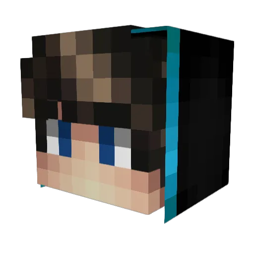 Nevellen Minecraft avatar head, 3D render