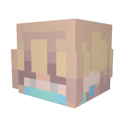 NeverDo Minecraft avatar head, 3D render