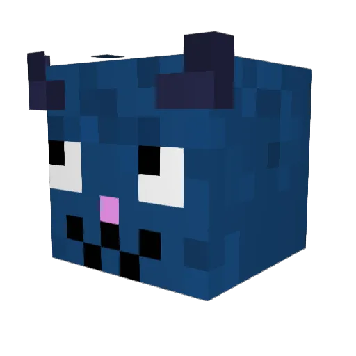 NeverEndingNeon Minecraft avatar head, 3D render