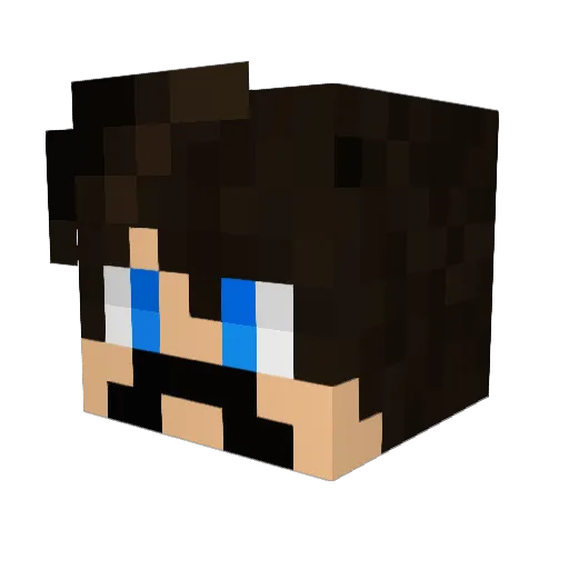NeverHAK Minecraft avatar head, 3D render
