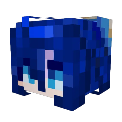 NeverInPeace Minecraft avatar head, 3D render