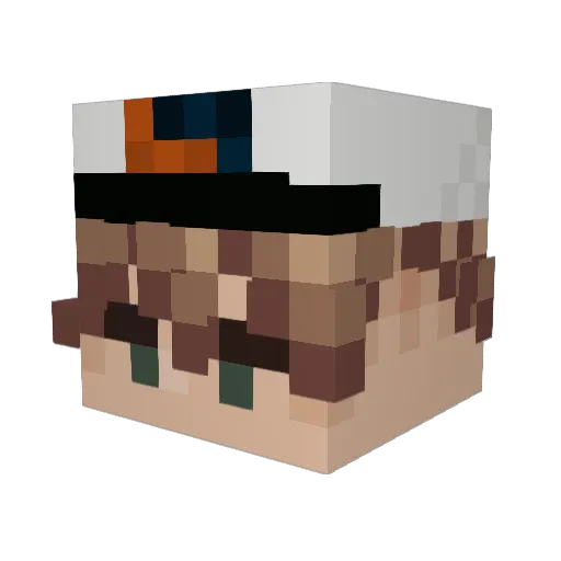 NeverL3gend Minecraft avatar head, 3D render