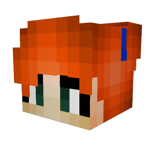NeverLucky121 Minecraft avatar head, 3D render