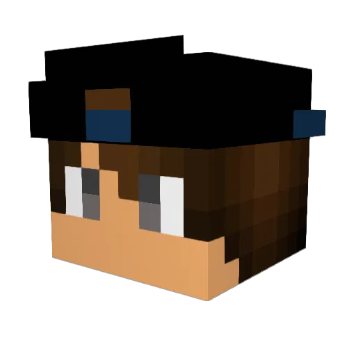 NeverMind0813 Minecraft avatar head, 3D render