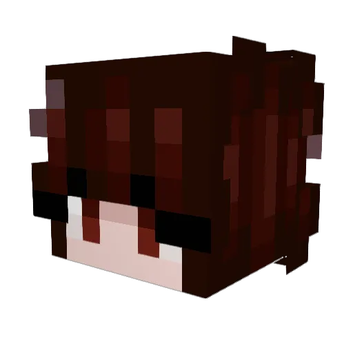 NeverNora Minecraft avatar head, 3D render