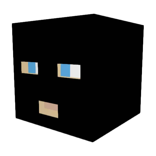 NeverPete Minecraft avatar head, 3D render