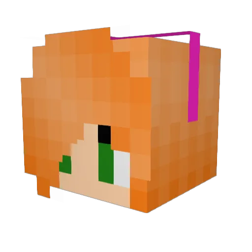 NeverSkies_ Minecraft avatar head, 3D render