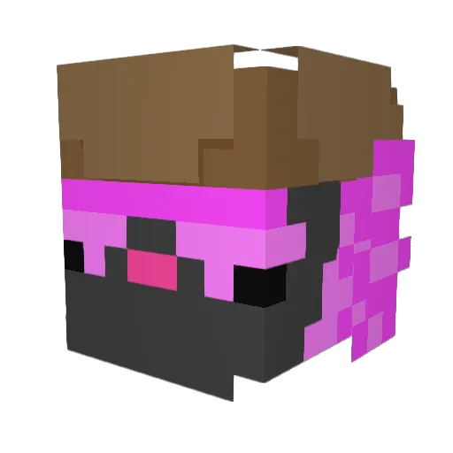 NeverUrself Minecraft avatar head, 3D render