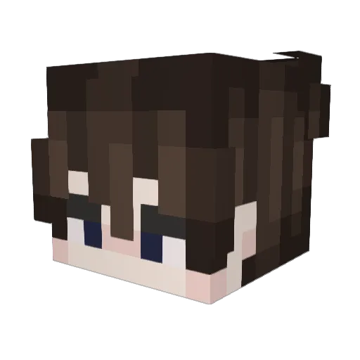Neverest1 Minecraft avatar head, 3D render